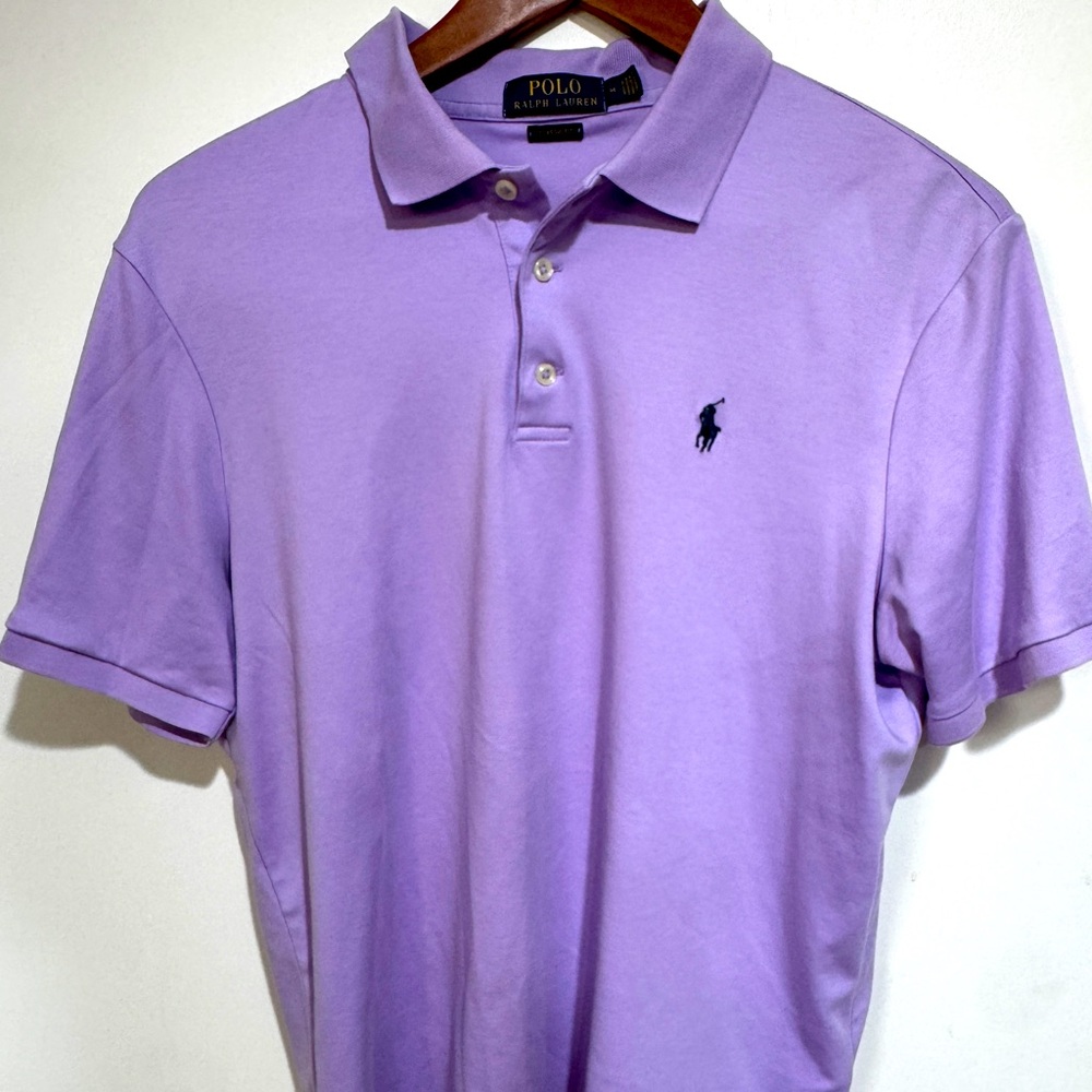 Polo by Ralph Lauren Men's Purple Polo Shirt Size M